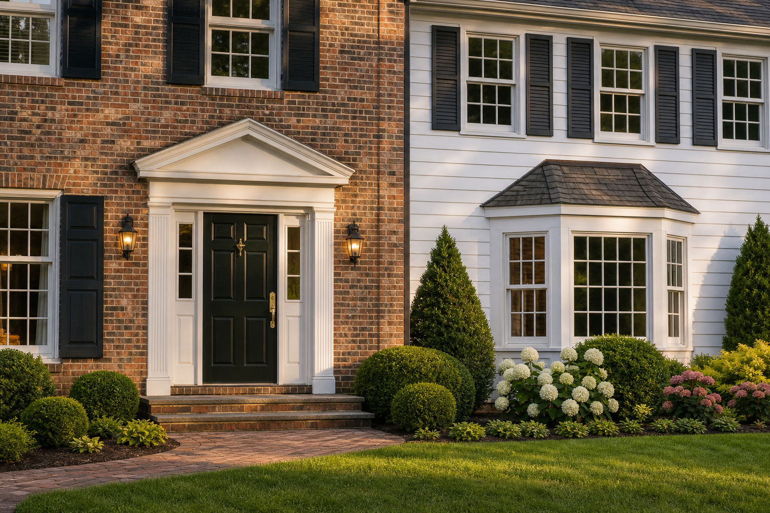 Front porch of a South Jersey colonial home